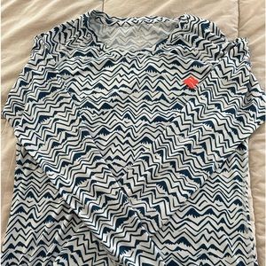 Run rabbit medium long sleeve tee. White with blue mountains. Mint condition